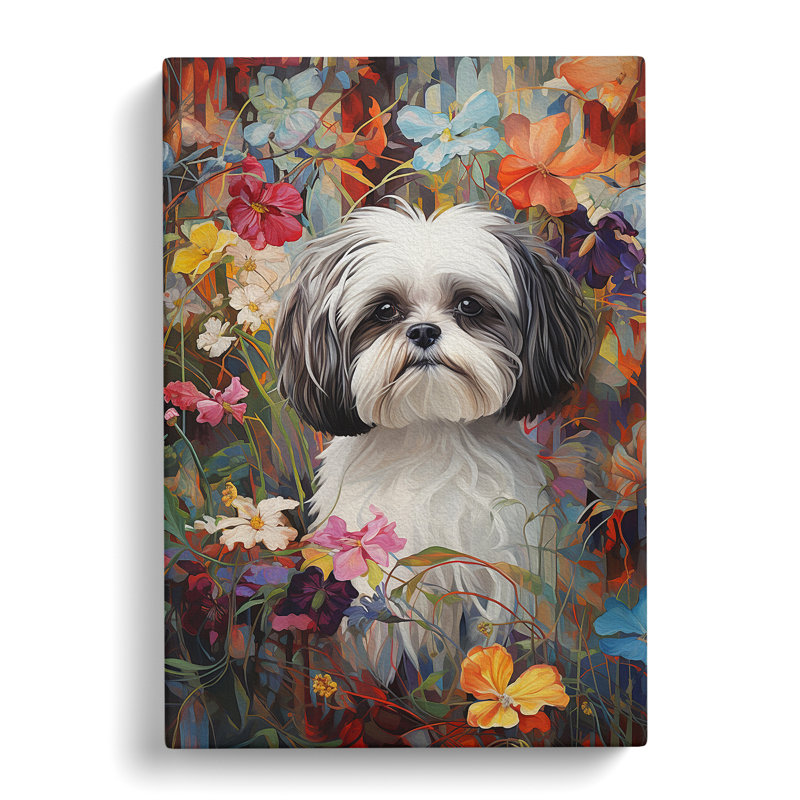 Shih Tzu Contemporary - Wrapped Canvas, 76cm H x 50cm W x 3cm D