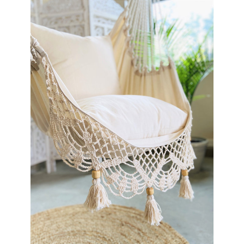 Boho Crochet Chair Hammock Swing