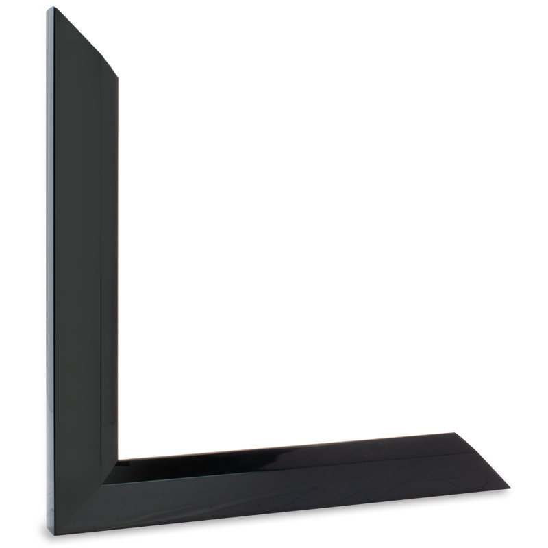 Cedar Grooves IV Abstract - Single Picture Frame Print, 167.64 cm H x 139.7 cm W, Gloss Black