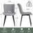 Pu Leather Upholstered Dining Chairs Modern Wingback Side Chairs With Metal Legs-1195136598