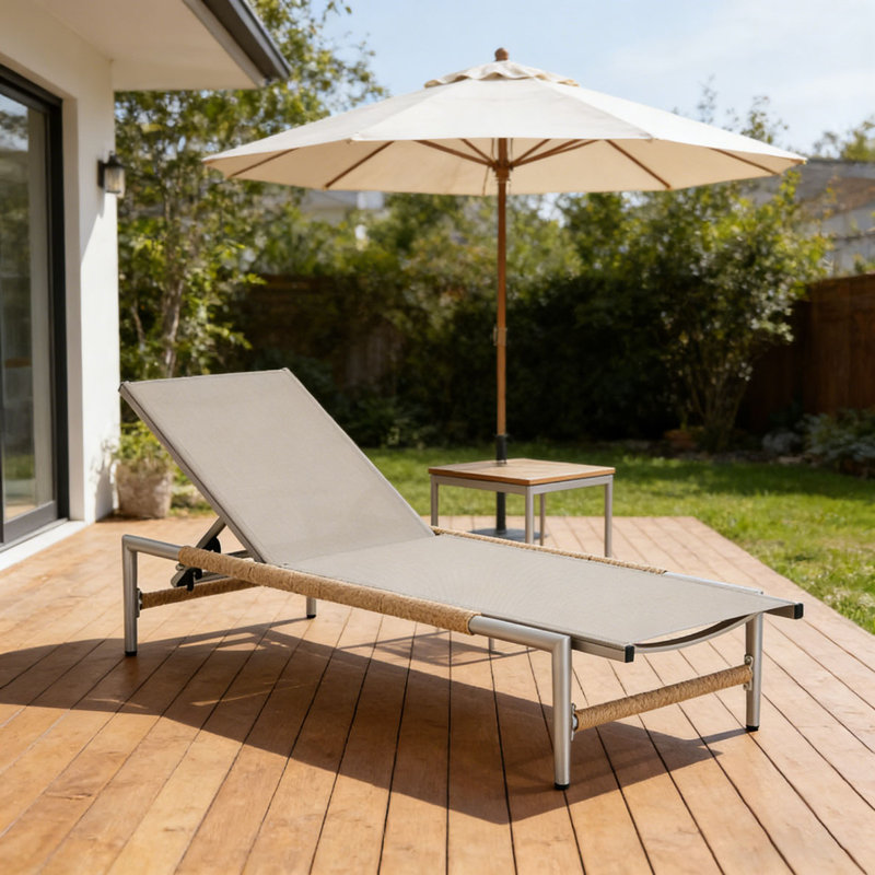 Chaise longue d'extérieur Aluminun, 1