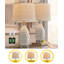 Lampe en céramique 23,5 po moderne, USB, salon, chambre à coucher et bureau (ampoule incluse)
