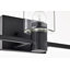 Meuble-lavabo 3 lumières Rosmunda - noir mat avec verre transparent