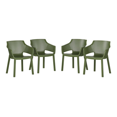 Ensemble de 4 chaises de patio empilables
