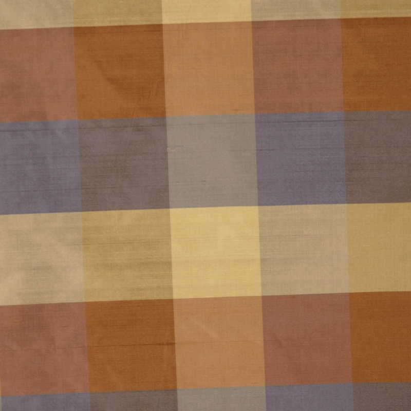 Premier Silk Fabric, Brown/Blue/Beige