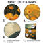 Décoration murale orange bouton d'or noir Meadow Bliss II - boutons d'or-571031041-571031047