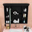 Armoire de salle de bain murale moderne Yolany avec porte miroir et tablettes réglables-1208150923