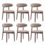 Upholstered Solid Wood Dining Chair, Curved Ergonomic Backrest, Modern Side Chair for Dining Room-1206600233