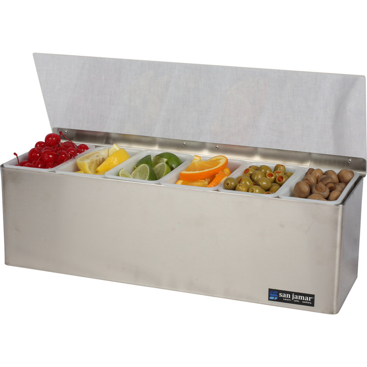 San Jamar Ez-Chill Stainless Steel Garnish Tray