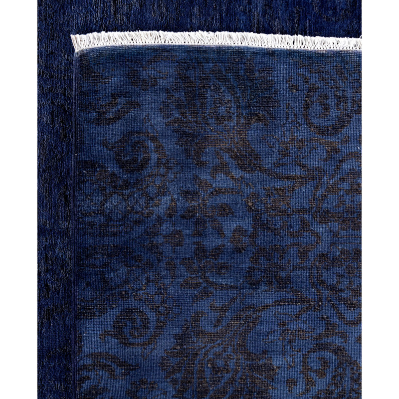 Overdyed One-of-a-Kind 12' 0" X 12' 3" Hand Knotted Area Rug