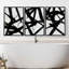 Linear Geometry " Black And White Paint Strokes Abstract " 3 - Pieces-98696217-98696216