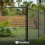 Rail supérieur de clôture 1-5 / 8 po, tuyau galvanisé noir thermolaqué de 10 pi pour la clôture à maillons de chaîne, pièces de maillon de chaîne, quincaillerie, accessoires, simple-119882215