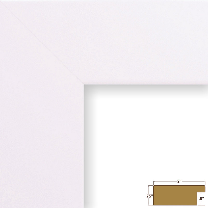 Cadre photo mat simple, 16 x 20, Satin blanc