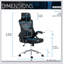 Chaise de bureau ergonomique essentielle avec appui-tête et soutien lombaire réglables, idéale pour le confort et une bonne posture.