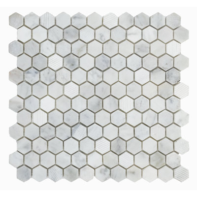 1" x 1" Marble Honeycomb Mosaic Tile
