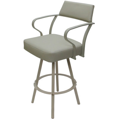 Keiley Extra Tall Swivel Metal Bar Stool 34" On Warren Base