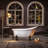 59" x 31" Clawfoot Soaking Acrylic Bathtub-61051207