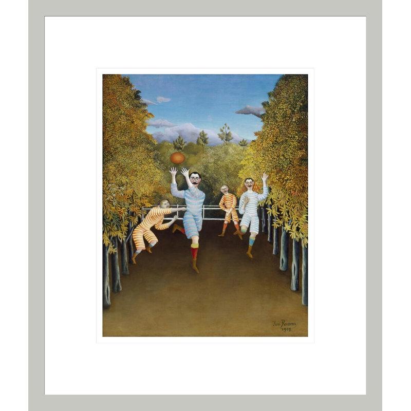 Les joueurs de football par Henri Rousseau - Impression numérique sur toile, 15.97" H x 13.75" W
