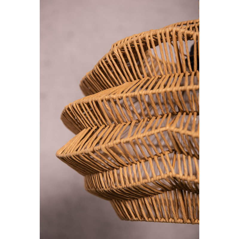 Luminaire suspendu en rotin naturel 1 lumière Sojitra