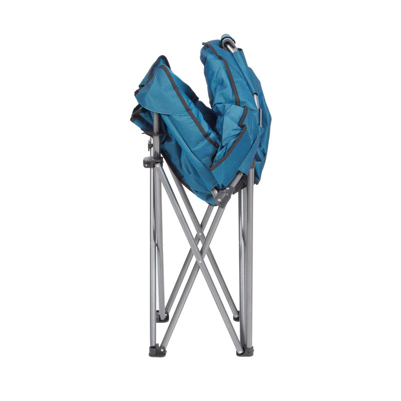 Chaise de camping pliante avec coussin , Bleu