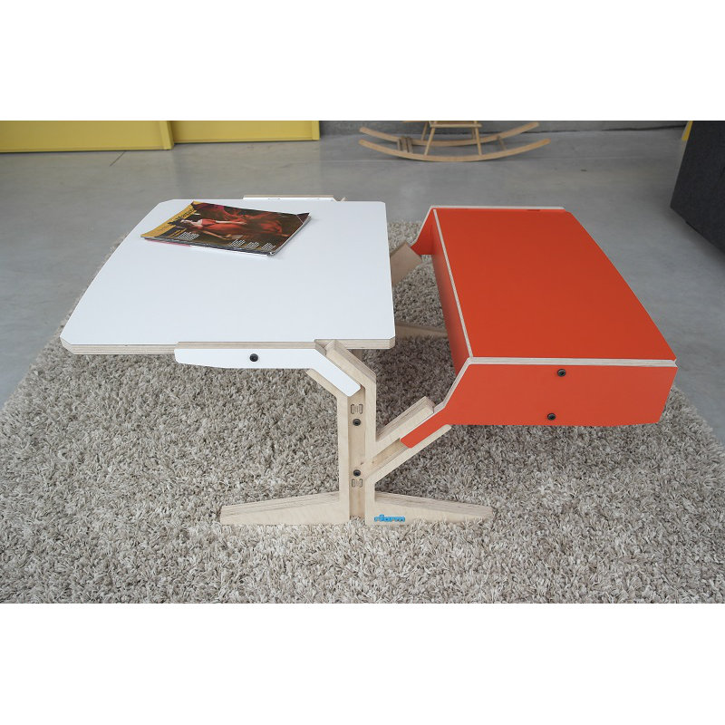Christi Trestle Coffee Table, Foxy Orange