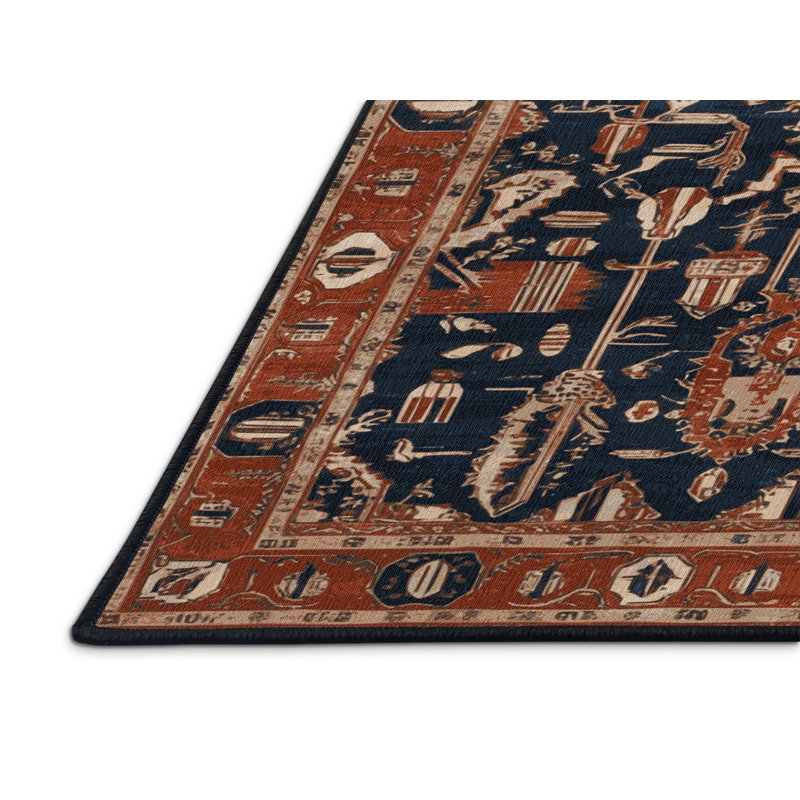 Tapis brun lavable à la machine, Rectangle 5 pi x 7 pi