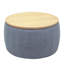 Repose-pieds rond avec rangement, fonction 2 en 1, table de bout et repose-pieds Work (25,5 po x 25,5 po x 14,5 po)-1264753372