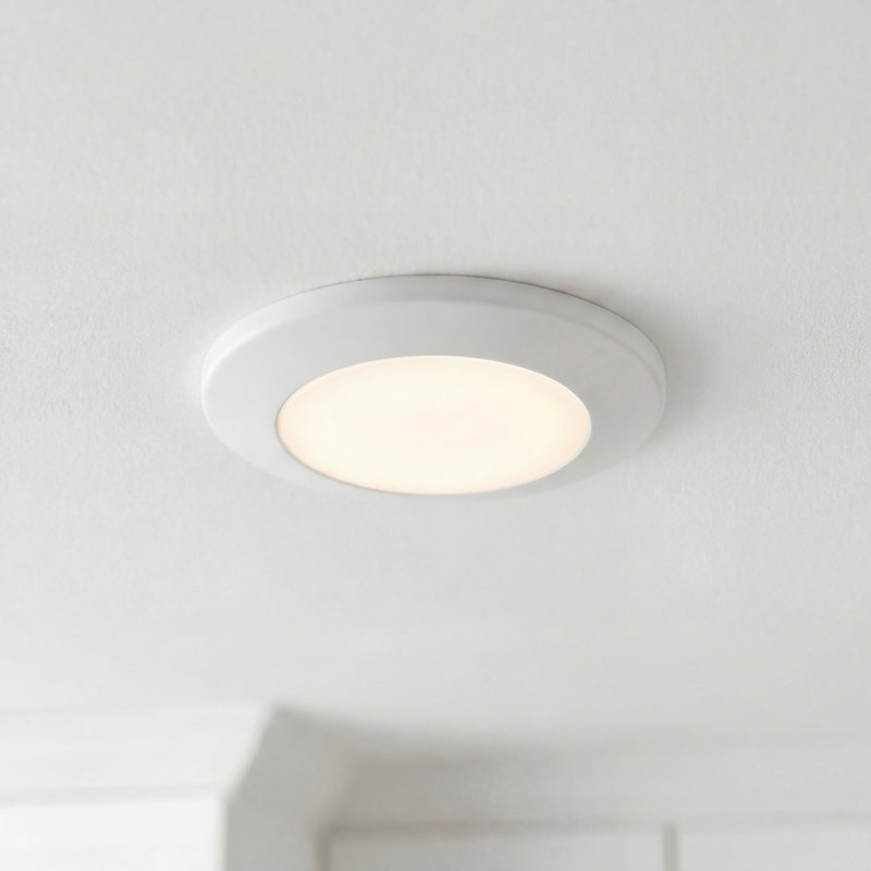 Plafonnier encastré humide blanc 7,25 po Ashlock
