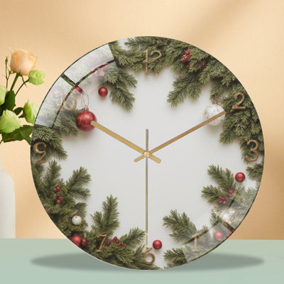 Horloge murale de Noël avec guirlande de Noël