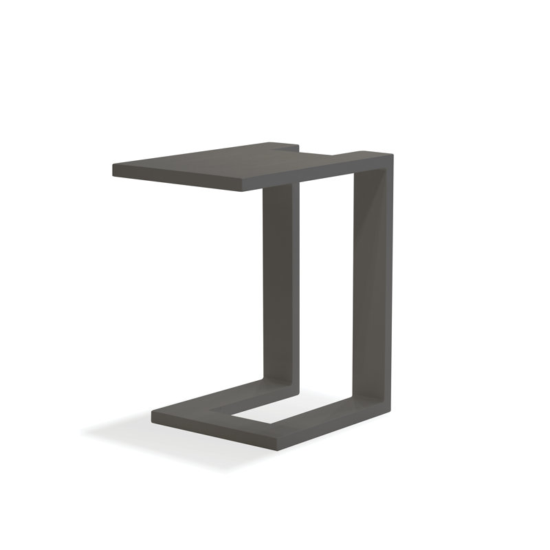 Table d'appoint en aluminium Marselia, Gris
