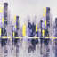 Abstrait ville mauve - Édifice contemporain avec imprimé mat-1536538210