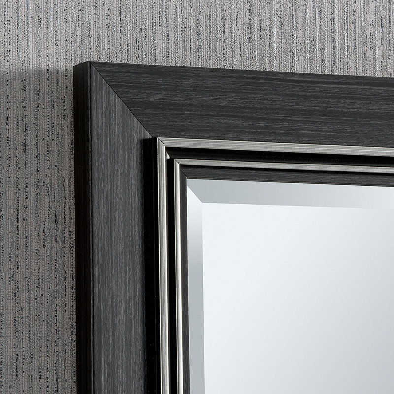 Anastashia Solid Wood Rectangle Wall Mirror, 91cm H x 66cm W