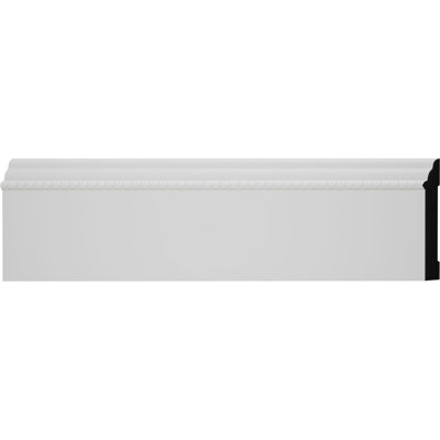 H 3 1/4 po x P 17/32 po x L 96 po, plinthe en PVC TrueCraft Creations Series, blanc