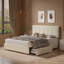 Double Size Bed Frame With 4 Storage Drawers, Platform Bed With Adjustable Upholstered Headboard, Wooden Slats Support, No Box Spring Needed, Easy Assembly-1172636273