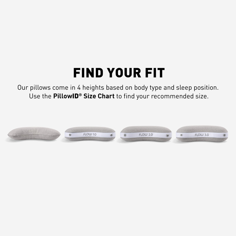 Oreiller performant Bedgear Flow Cuddle Curve pour dormeurs latéraux, H 23 po x l 15 po x P 6,5 po