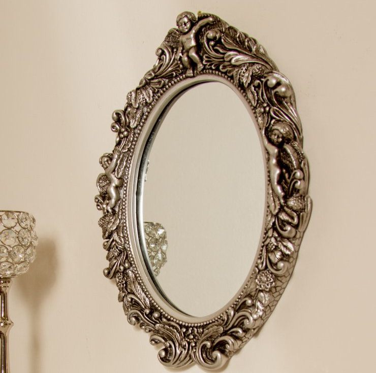Flat Wall Mirror, Silver