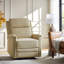 Fauteuil inclinable électrique en cuir véritable avec garniture cloutée et port USB intégré-86661606