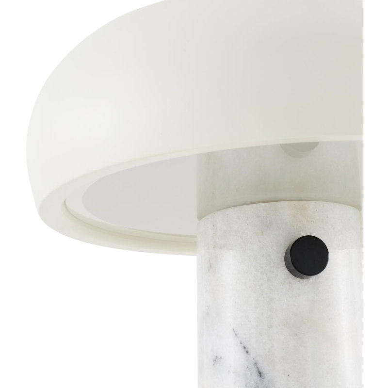 Lampe de table en marbre Knotts , Blanc, Blanc