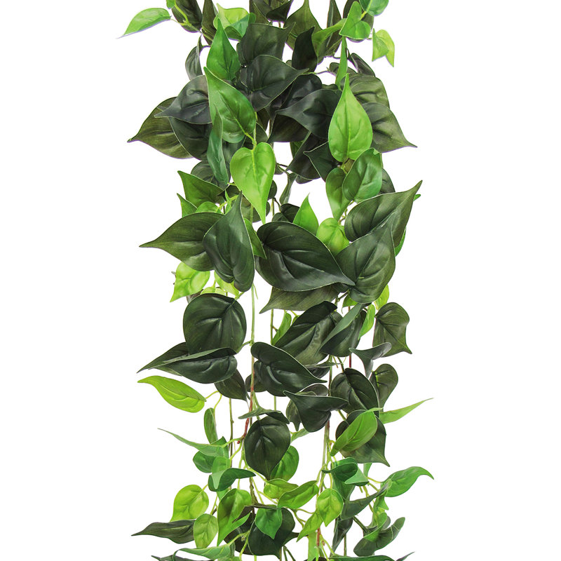 Plante artificielle suspendue lierre Philodendron, H 51 po x l 12 po x P 6 po