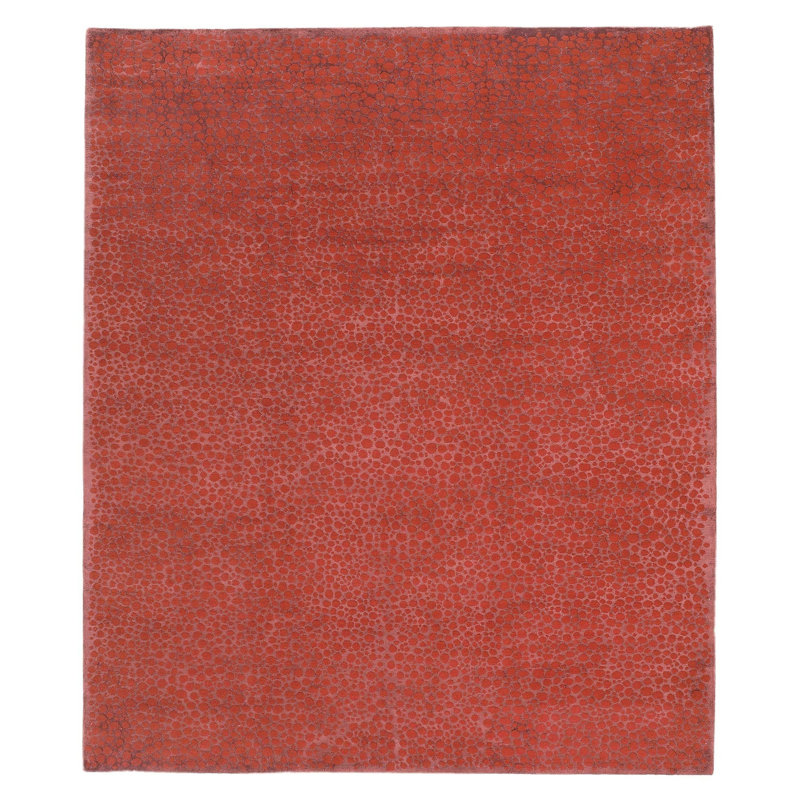 Moondrops Red Laquer Area Rug in Red, Rectangle 10' x 14'