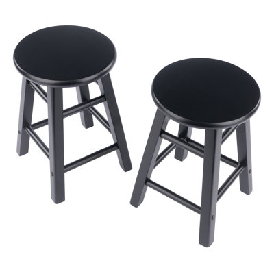 Element 2-pc Dining Stool Set, Black