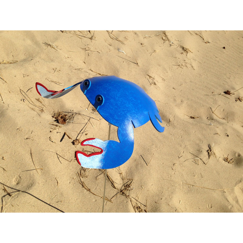 Art de jardin crabe, Bleu