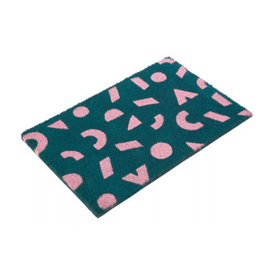 Drumbeg Non-Slip Geometric Indoor / Outdoor Doormat
