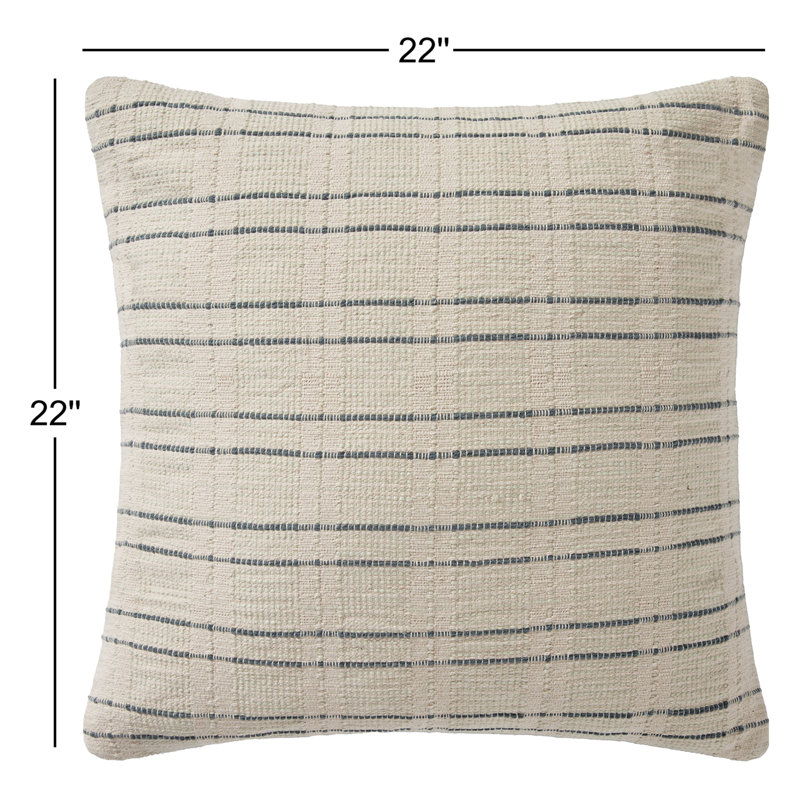 Belmont Square Pillow Cover and Insert, Polyester/Polyfill