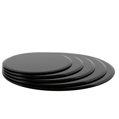 32-inch Round Black Tempered Glass Table Top, Beveled Polished Edge, Heat- And Long Service Life, Ideal For Patio Meeting Tables Smooth , Family Coffee