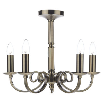 Ameche 5 - Light Candle Style Chandelier
