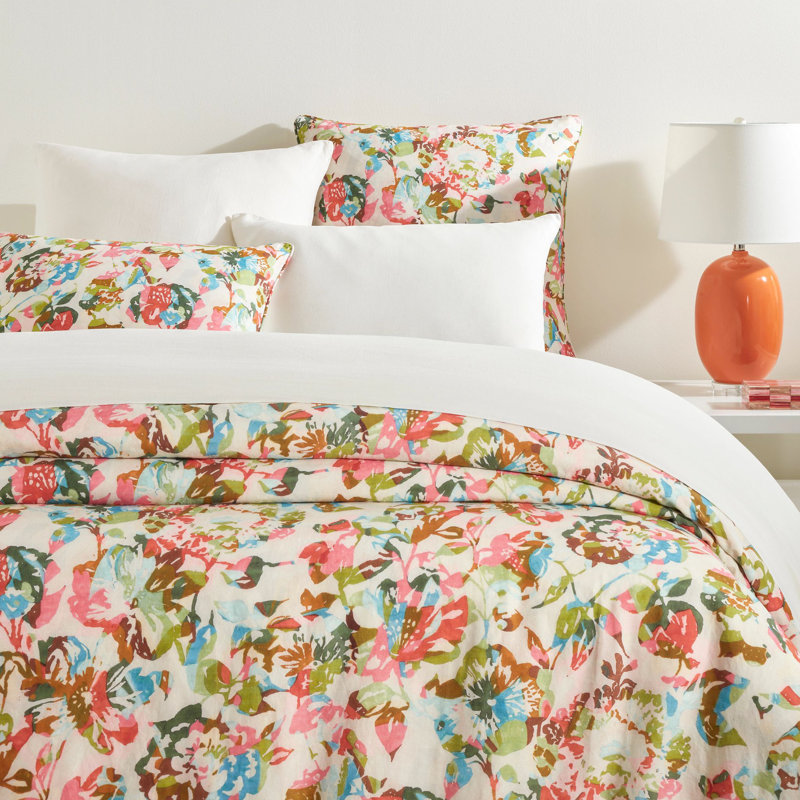 Bloom Linen Multi Duvet Cover, King Duvet Cover
