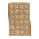 Hand-Knotted High-Quality Gold and Gold Area Rug