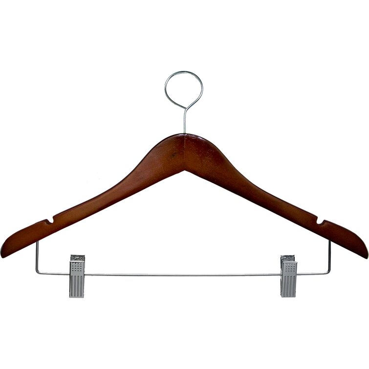 16-Pack Cherry Wood Clamp Pant Hangers | Honey-Can-Do