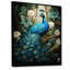 Zellie Teal Peacock - monochrome, art mural paon-192523277-192523268-151568036